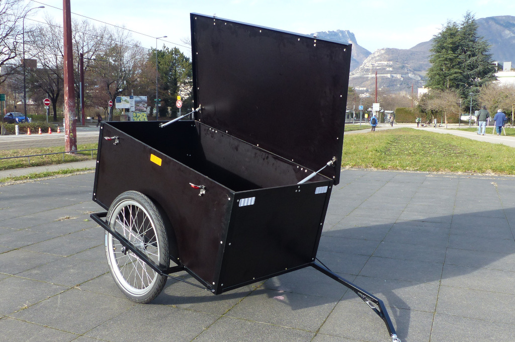 Remorque carriole micro forge remorque vélo cyclo mobilité Caisson L