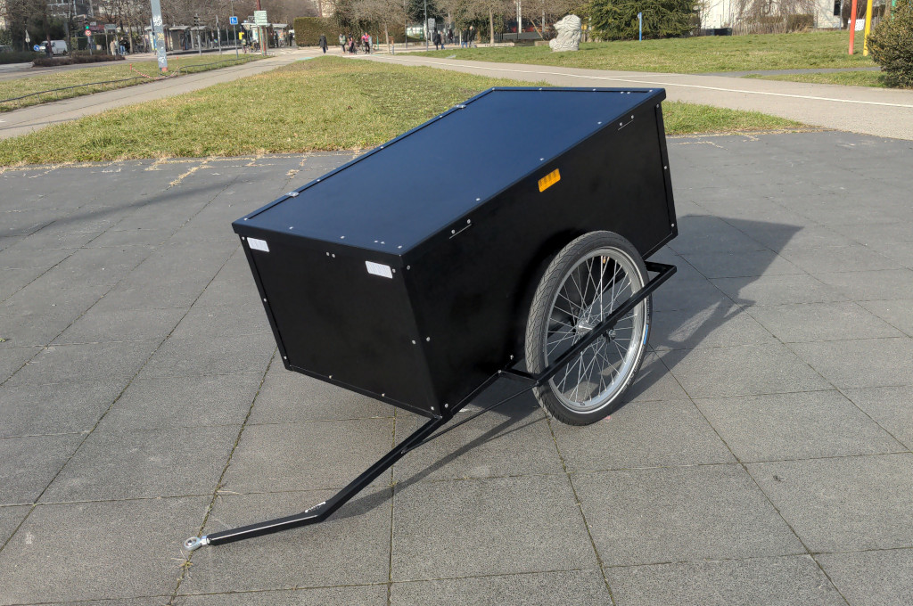 remorque vélo micro forge légère cyclo mobilité Caisson et couvercle