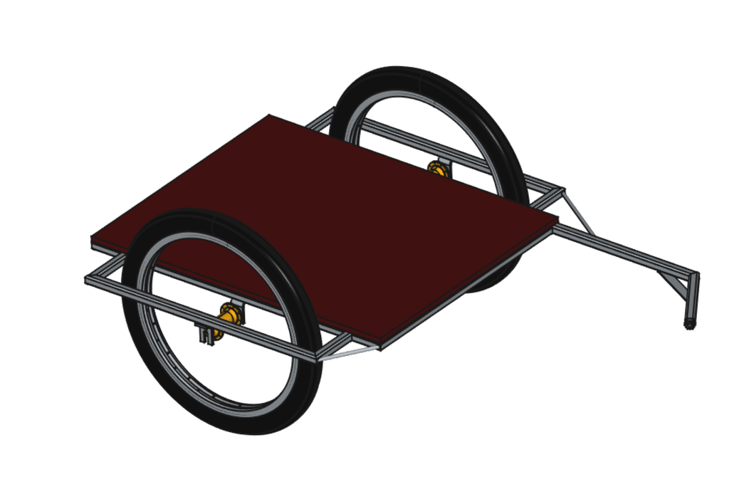 Remorque vélo carriole cariole  plateau M charriot chariot 